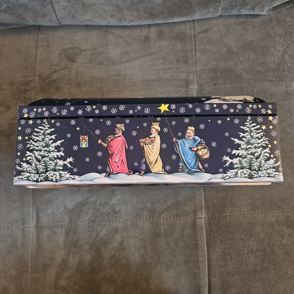 Nativity Scene German Tin Cookie Box E. Otto Schmidt - Picture 2 of 8